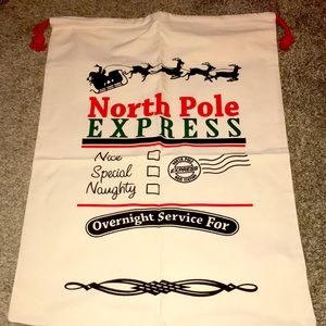 Customizable, BIG. NORTH POLE gift sack